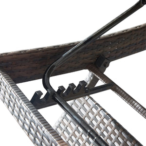 Outdoor Wicker Chaise Lounge Chair