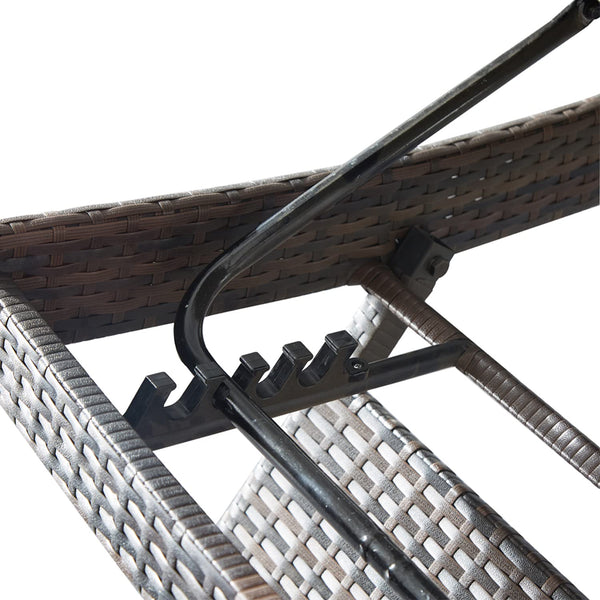 Outdoor Rattan Reclining Chaise Lounge Chair