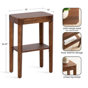 Two-Tier Mango Wood Side Table