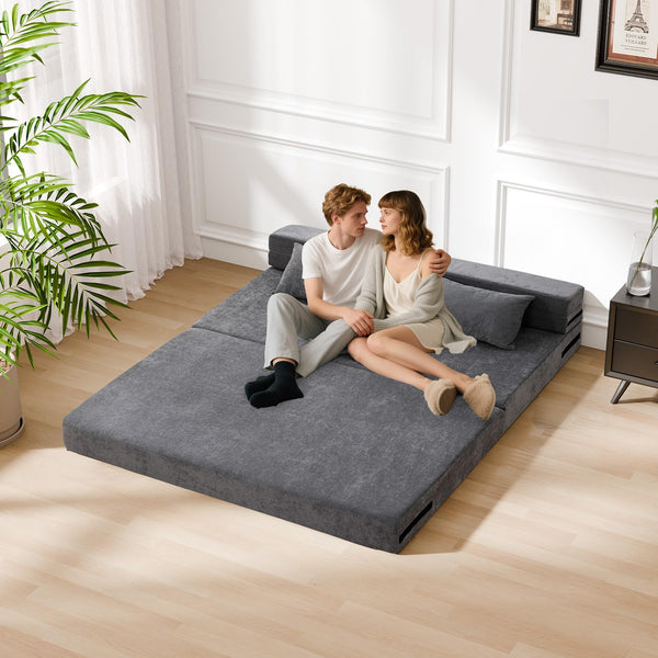 Folding Sofa Bed with Memory Foam – Convertible Sleeper Chair
