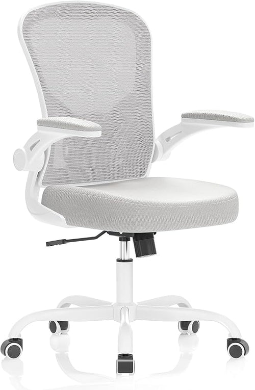 Ergonomic High Back Mesh Office Chair with Flip-Up Arms & Lumbar Support