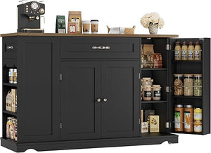 Kitchen Island Cart with Storage on Wheels