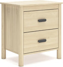2-Drawer Nightstand with Scallop Design – Matte Finish