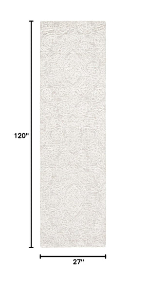 Hand-Tufted Wool Runner Rug 2'3" x 10' – Floral Area Rug for Hallway & Entryway