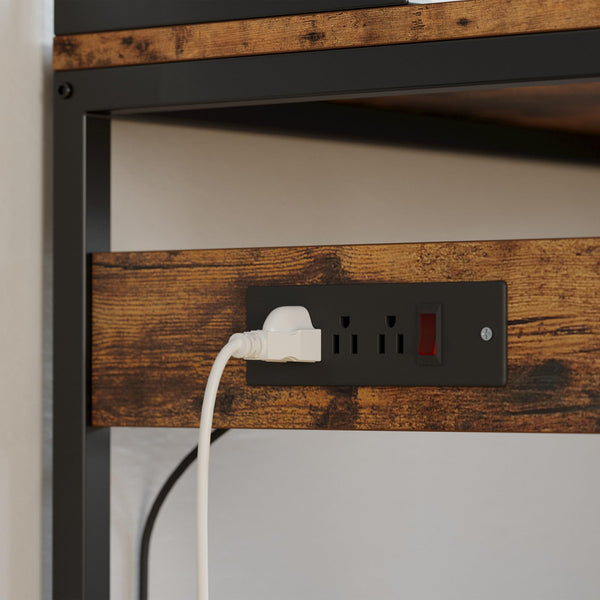 Baker's Rack with Storage Cabinets & Power Outlet
