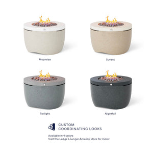 Round Propane Fire Pit Table with Lava Rocks – 70,000 BTU Outdoor Fire Pit