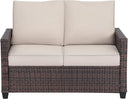 Outdoor Rattan Loveseat with Water-Resistant Cushions