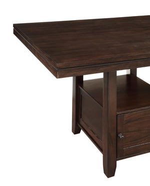 7-Piece Counter Height Dining Table Set with 6 Upholstered Chairs