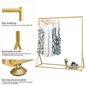 Freestanding Metal Clothing Rack