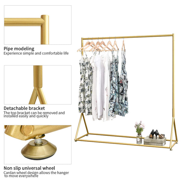 Freestanding Metal Clothing Rack
