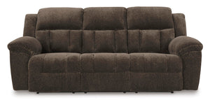Manual Reclining Sofa – Polyester Upholstery, Pull Tab