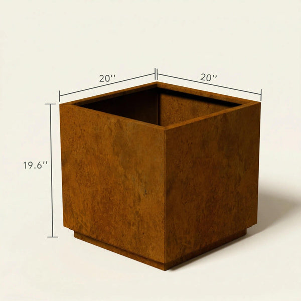 Corten Steel Rectangular Planter Box – Outdoor & Indoor Garden Planter