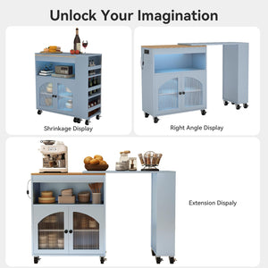41" Rolling Kitchen Island with Storage