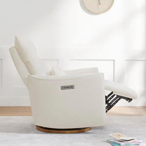 Power Nursery Glider Recliner Chair with Swivel & Adjustable Headrest