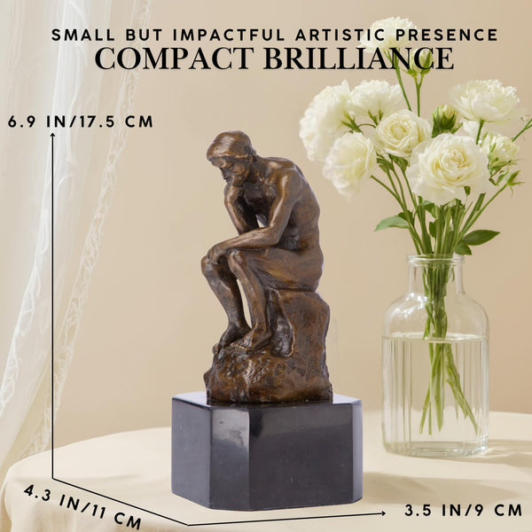 Rodin's The Thinker Bronze Sculpture – Collectible Figurine & Decorative Statue
