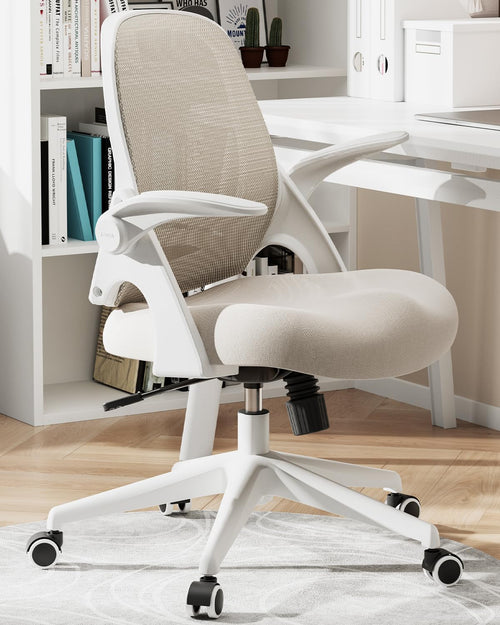 Ergonomic Office Chair with Flip-Up Armrests & Mesh Back