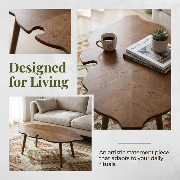 Leaf-Shape Coffee Table