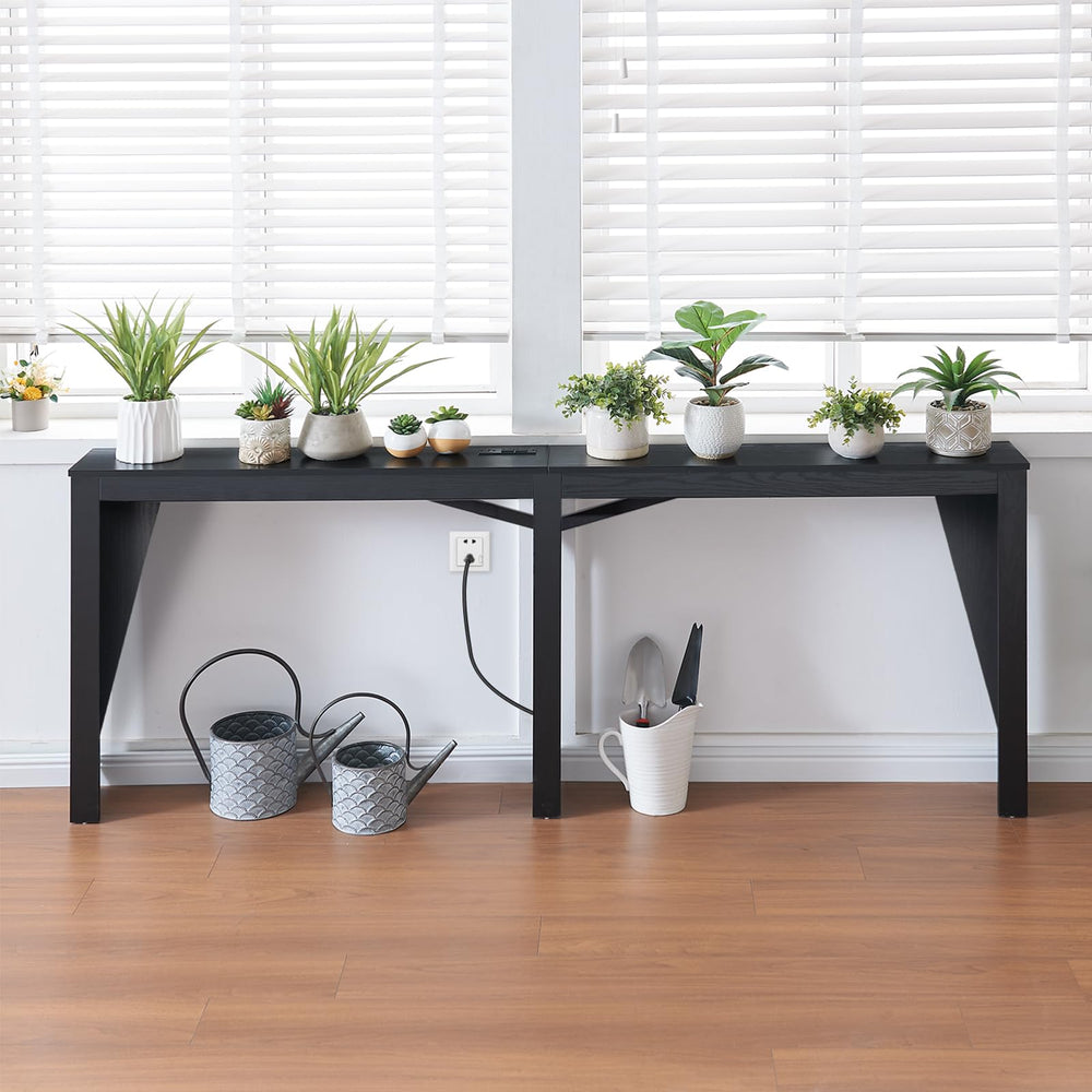 Narrow Console Table with Power Outlets & USB Ports