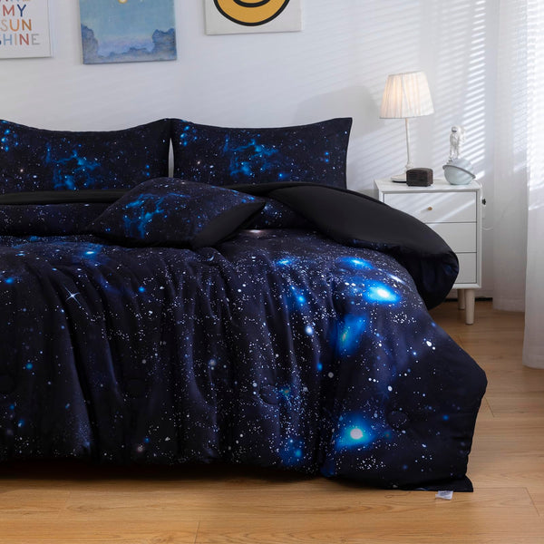 Galaxy Comforter Set – Twin Size, 6-Piece Bedding Set