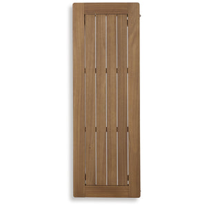 Outdoor Acacia Wood Dining Bench – Slatted Patio Seat, Light Brown