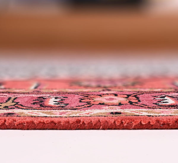 Handmade Leopard Print Wool Area Rug – 5' x 8' Rectangular