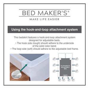 Wrap-Around Bed Skirt with Split Corners & 15-Inch Drop