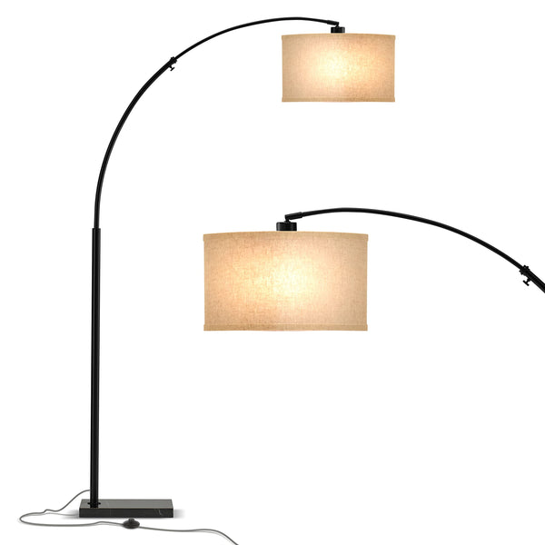 Arc Floor Lamp with Marble Base – LED, 76" Tall