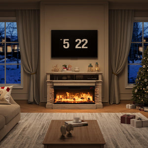 Farmhouse Electric Fireplace TV Stand for TVs up to 65"