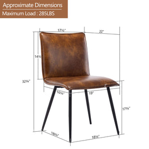 PU Leather Upholstered Dining Chairs Set of 4