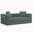 Convertible Sofa Bed with Pull-Out Sleeper | Corduroy Futon Couch | No Assembly