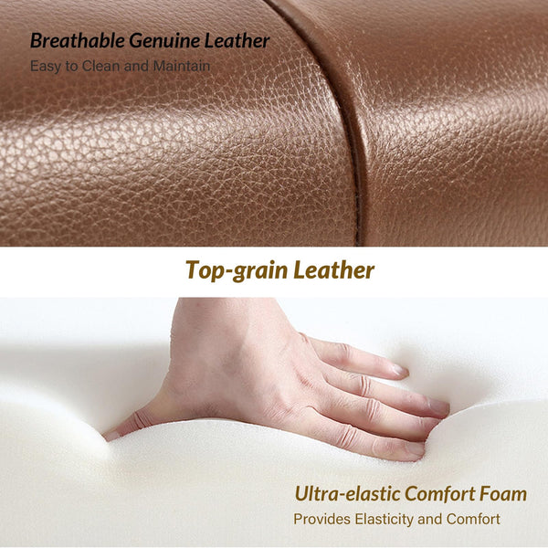 Leather Square Ottoman Coffee Table