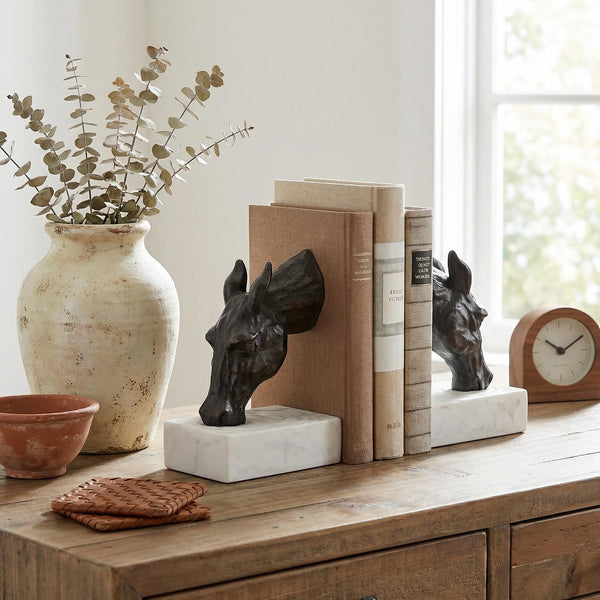 Horse Head Bookends, Set of 2