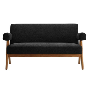 Boucle Fabric Loveseat