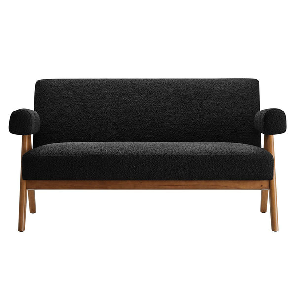 Boucle Fabric Loveseat