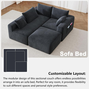 108" Modular L-Shaped Cloud Sectional Sofa