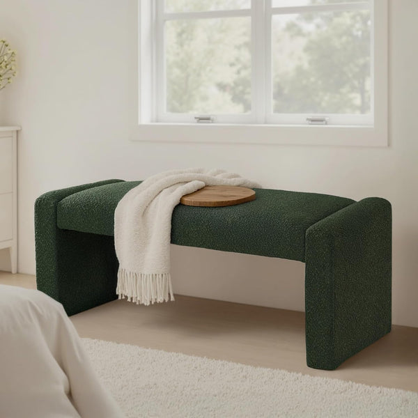 Upholstered Entryway Bench with Solid Wood Frame