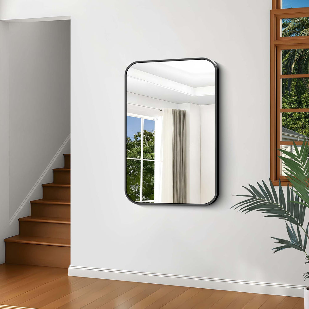 Rectangular Aluminum Frame Bathroom Mirror 28x42 Inch