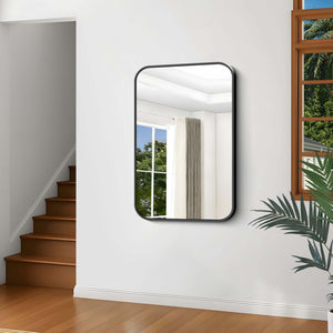 Rectangular Aluminum Frame Bathroom Mirror 28x42 Inch