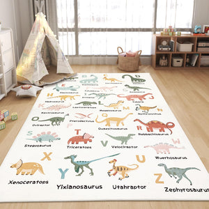 Dinosaur Alphabet Kids Area Rug