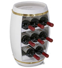 Barrel Wine Rack – 8-Bottle Wooden Freestanding Holder