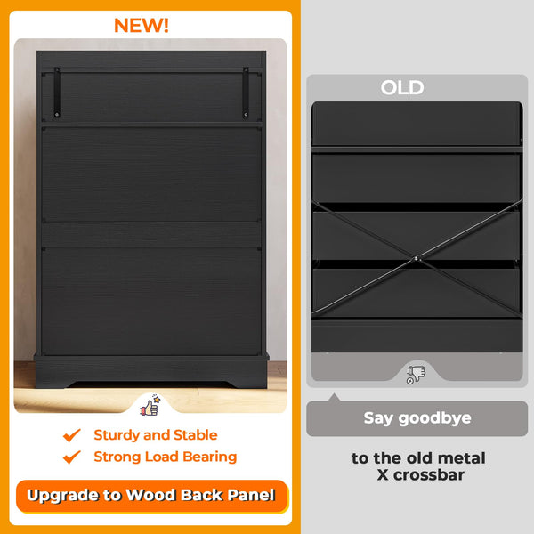 6-Drawer Vertical Dresser – Engineered Wood Storage Chest