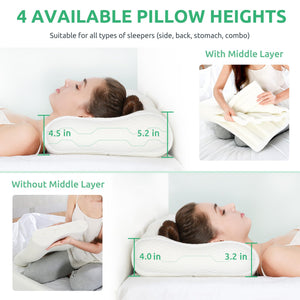 Cervical Memory Foam Pillow – Adjustable Contour Neck Support