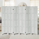 6-Panel Wood Room Divider Folding Privacy Screen