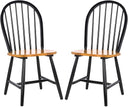 Windsor Farmhouse Dining Chairs Set of 2 – Spindle Back Solid Wood