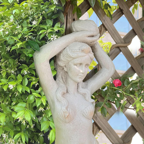 39 Inch Mermaid Wall Sculpture – Outdoor & Indoor Hanging Decor