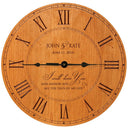 Personalized Wooden Wedding Anniversary Clock