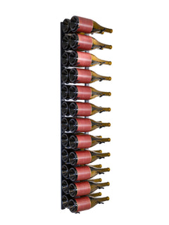 Wall Mounted Metal Wine Rack – 12 or 36 Bottle, Matte Black