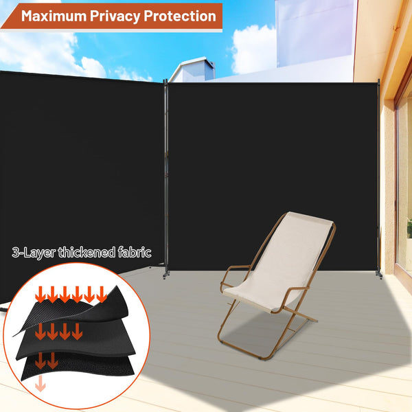 Room Divider Single Panel Privacy Screen – Freestanding Partition Wall
