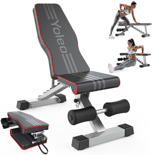 Adjustable Weight Bench – Foldable, 84 Positions, 827LBS Capacity