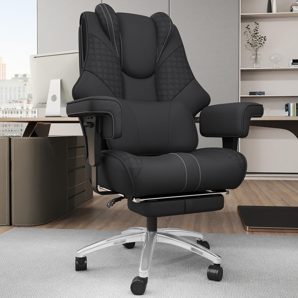 Big and Tall Reclining Office Chair with Footrest